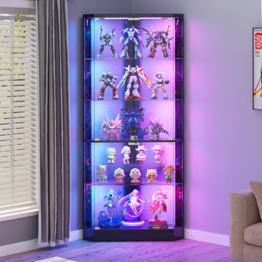 RGB 조명과 인체 감지 센서가 장착된 소매점용 코너  - Display Case Acrylic 리뷰 및 가격